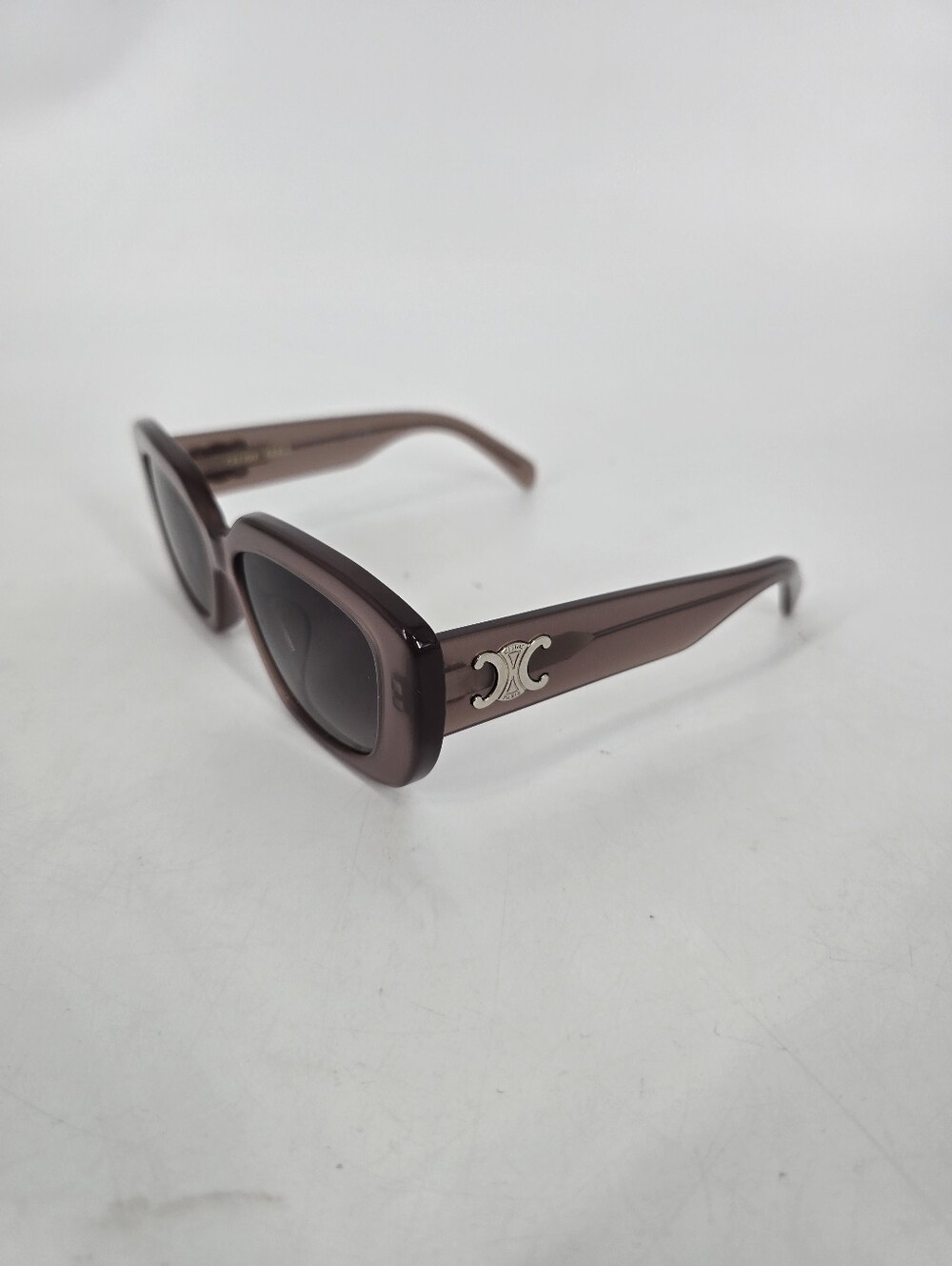 CELINE Triomphe 55MM Rectangular Sunglasses CL40216U Purple with Case